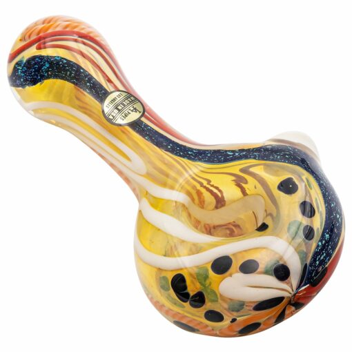 Shop LA Pipes "Dollar Pancake" Dichroic Color-Changing Spoon Glass Pipe in australian