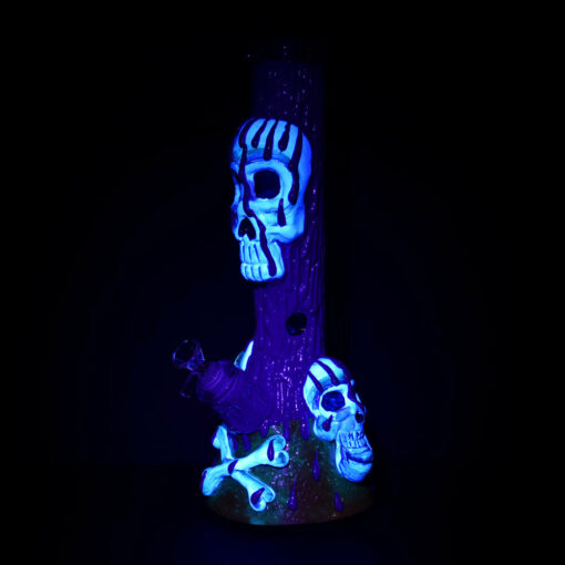 Shop Skull & Bones 3D Painted Beaker Water Pipe - 14" / 14mm F in australian