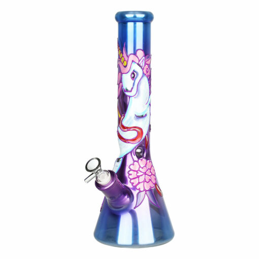 Shop Unicorn Glow Beaker Water Pipe | 13.5" | 14mm F in australian