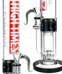 Shop High Times x Pulsar Logo Straight Tube Recycler Water Pipe - 14.75