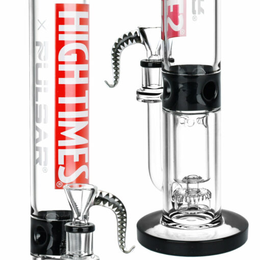 Shop High Times x Pulsar Logo Straight Tube Recycler Water Pipe - 14.75" / 14mm F in australian