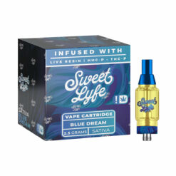 Shop Sweet Life 2.5ml Vape Cartridges Infused with Live Resin HHC-P+THC-P - Blue Dream - Sativa in australian