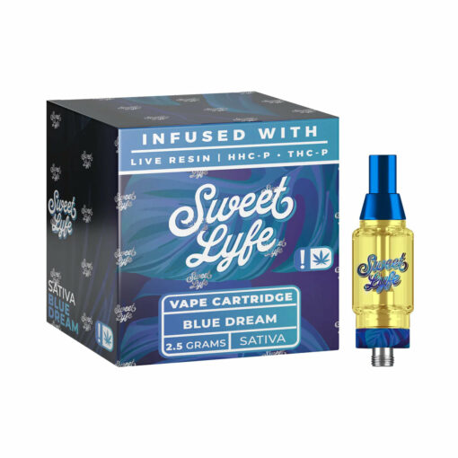 Shop Sweet Life 2.5ml Vape Cartridges Infused with Live Resin HHC-P+THC-P - Blue Dream - Sativa in australian