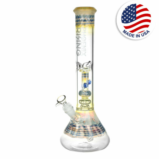 Shop Phoenix Rising Mini Pipe Perc Beaker Water Pipe - 15"/19mm F in australian