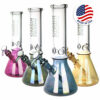 Shop Phoenix Rising Metallic Bottom Beaker Water Pipe -12"/14mm F/Clrs Vry in australian