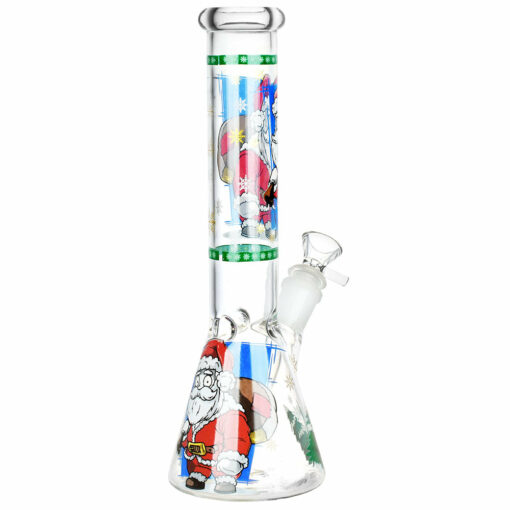 Shop Santa Claus Themed Glass Water Pipe - 10" / 14mm F / Designs Vary in australian