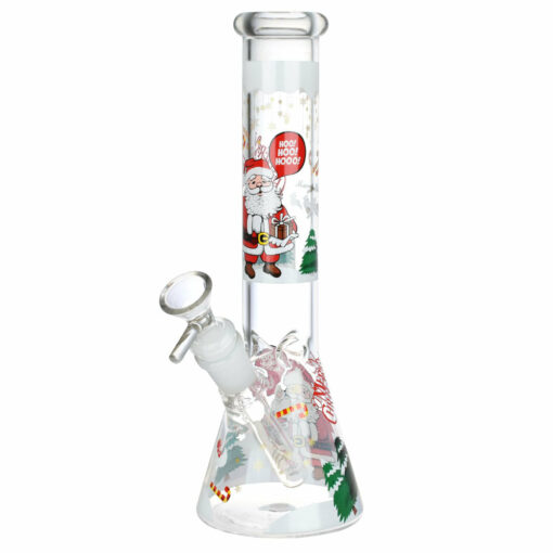 Shop Christmas Themed Glass Water Pipe - 10" / 14mm F / Designs Vary in australian