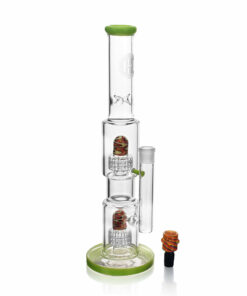 Shop High Society | Gemini Premium Wig Wag Waterpipe (Green) in australian