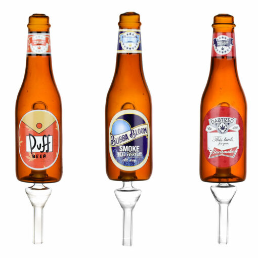 Shop Dabtized Beer Burner Bubbler Dab Straw - 7.75" / 10mm F / Designs Vary in australian