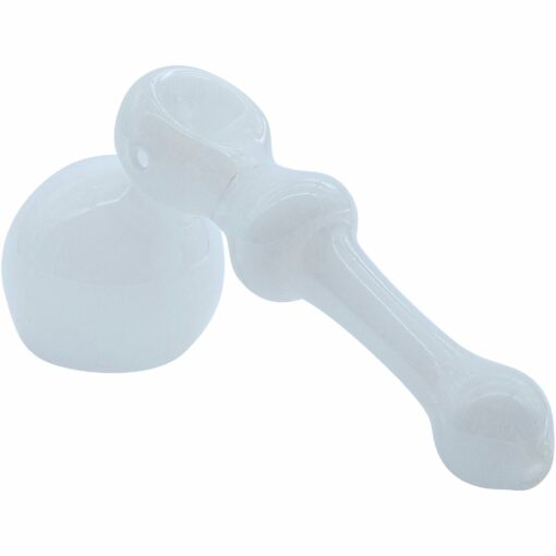 Shop LA Pipes "Ivory Hammer" Glass Hammer Bubbler Pipe in australian