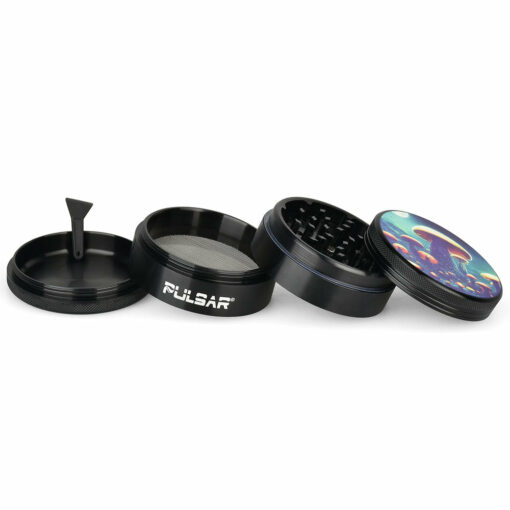 Shop Pulsar Artist Series Metal Grinder - Planet Fungi / 4pc / 2.5" in australian