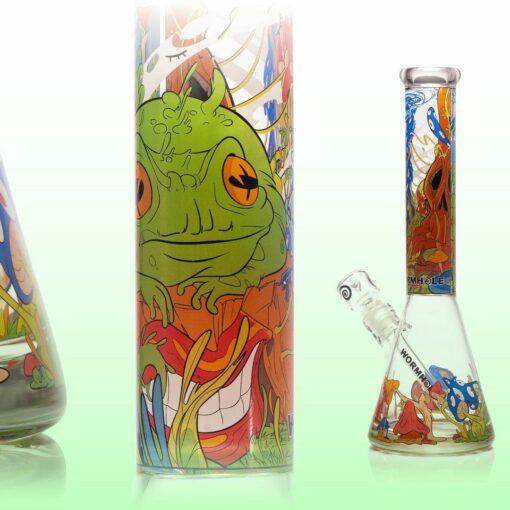 Shop Wormhole Psychedelic Forest Beaker Water Pipe - 14.5" / 14mm F in australian