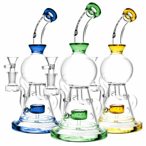 Shop Pulsar Curves Recycler Water Pipe - 10.75"/14mm F/Colors Vary in australian