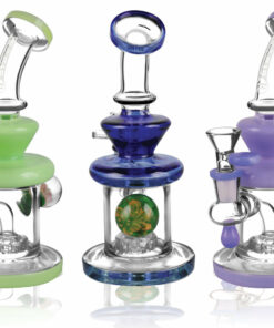 Shop Pulsar Teardrop Waterpipe w/ Marble - 7.5" / 14mm F / Colors Vary in australian