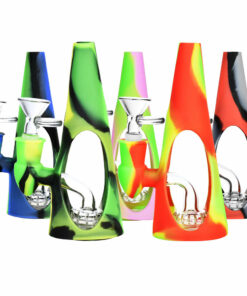 Shop Silicone/Glass Cone Water Pipe - 6.5" / 14mm F / Colors Vary in australian