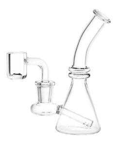 Shop Clear Glass Mini Beaker Dab Rig in australian