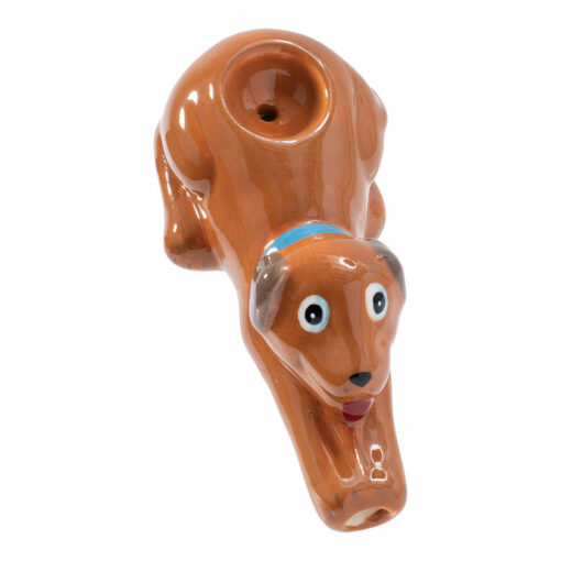 Shop Wacky Bowlz Brown Dog Ceramic Pipe - 4.5" in australian