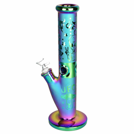 Shop UFO Love Electroplated Straight Tube Bong in australian