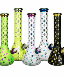 Shop Metallic Floral Diamond Water Pipe- 13" /14mm F /Colors Vary in australian