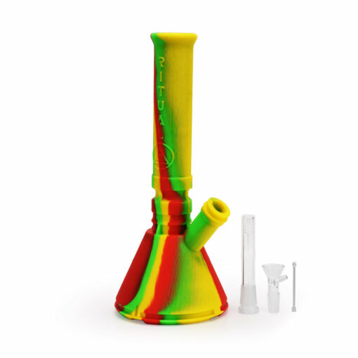 Shop Ritual - 12'' Deluxe Silicone Modular Beaker - Rasta in australian