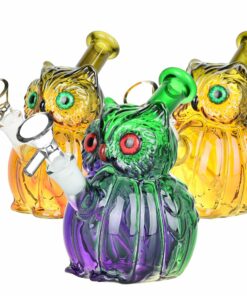 Shop What A Hoot Glass Water Pipe - 5" / 14mm F / Colors Vary in australian