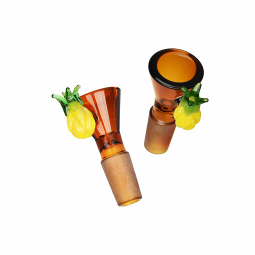 Shop Pulsar Fruit Series Pineapple Express Herb Pipe Glow Duo - 10" / 14mm F in australian