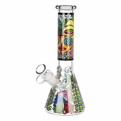 Shop Abstract Art Beaker Water Pipe - 9.75"/14mm F/Designs Vary in australian