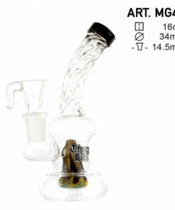 Shop Thug Life | 6" Bubbler Shaped Rasta Water Pipe in australian