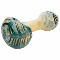 Shop LA Pipes Twisty Cane Spoon Glass Pipe (Various Colors) in australian