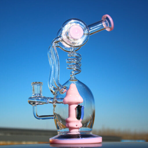 Shop Approx. 11" Spiral Mushroom Recycler Water Pipe w/ Circ Perc in australian