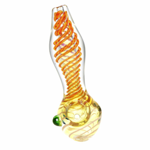 Shop Deep Spiral Glass Hand Pipe w/ Marble in australian