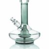 Shop GRAV® Small Wide Base Water Pipe - Smoke with Clear Accents in australian