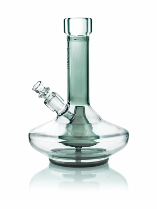 Shop GRAV® Small Wide Base Water Pipe - Smoke with Clear Accents in australian