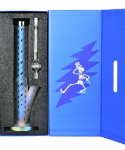 Shop Grateful Dead x Pulsar Bolts And Skellies Straight Tube Water Pipe-15.5