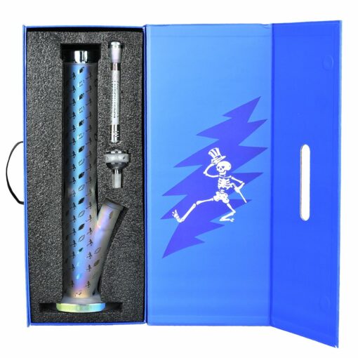 Shop Grateful Dead x Pulsar Bolts And Skellies Straight Tube Water Pipe-15.5"/14mm F in australian