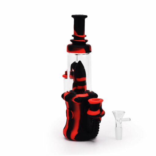 Shop Ritual - 8.5'' Silicone Rocket Recycler - Black & Red in australian