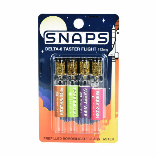 Shop SNAPS Delta 8 Pre-Filled Taster Flight - 0.25g/Assorted Strains 4PC in australian