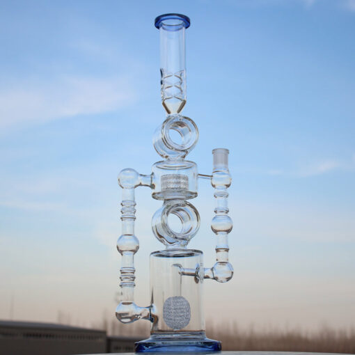 Shop Massive Approx. 22 Inch Dual Perc Recycler Style Water Pipe in australian