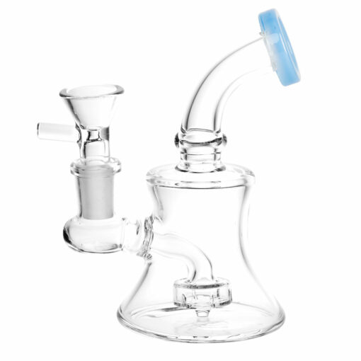 Shop Bent Neck Bell Mini Water Pipe - 5"/14mm F/Colors Vary in australian