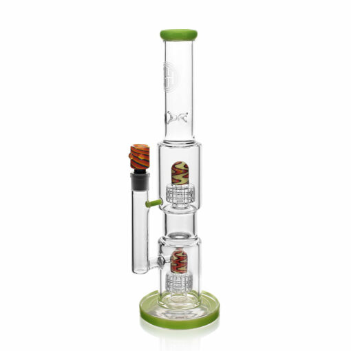 Shop High Society | Gemini Premium Wig Wag Waterpipe (Green) in australian