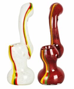 Shop Rasta Stripe Frit Glass Bubbler | Colors Vary in australian