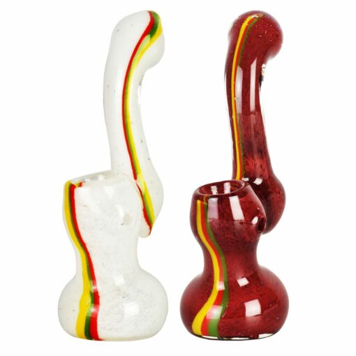 Shop Rasta Stripe Frit Glass Bubbler | Colors Vary in australian