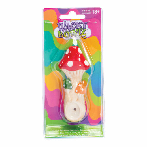 Shop Wacky Bowlz Tri Mushroom Ceramic Pipe - 4" in australian