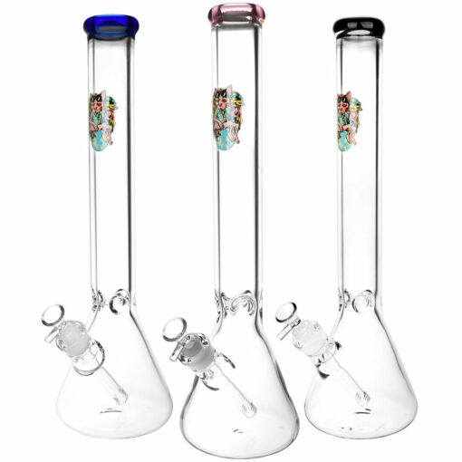 Shop Chill Cat Glass Beaker Water Pipe | 14mm F | Colors Vary in australian