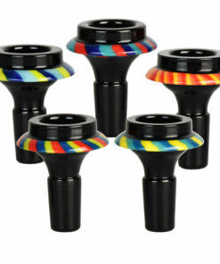 Shop 5PC BUNDLE - Color Stripe UFO Herb Slide -14mm M/Asst Colors in australian