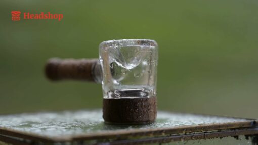 Shop Marley Natural Glass & Walnut Spoon Pipe in australian