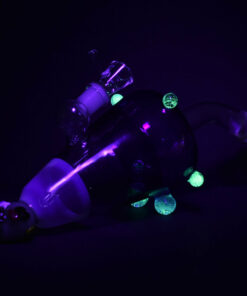 Shop Ghoulish Glow in the Dark Lazy Glass Water Pipe - 10