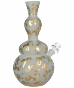 Shop Fleur-de-lis Frosted Soft Glass Water Pipe - 9