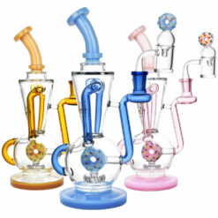 Shop Pulsar Delectable Donut Recycler Dab Rig Kit - 10.75"/14mm F / Colors Vary in australian