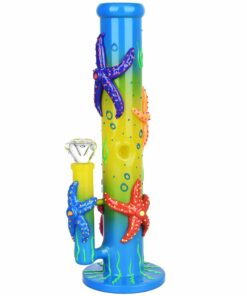 Shop Catch A Rising Starfish Glow In The Dark Tube Water Pipe - 13.75